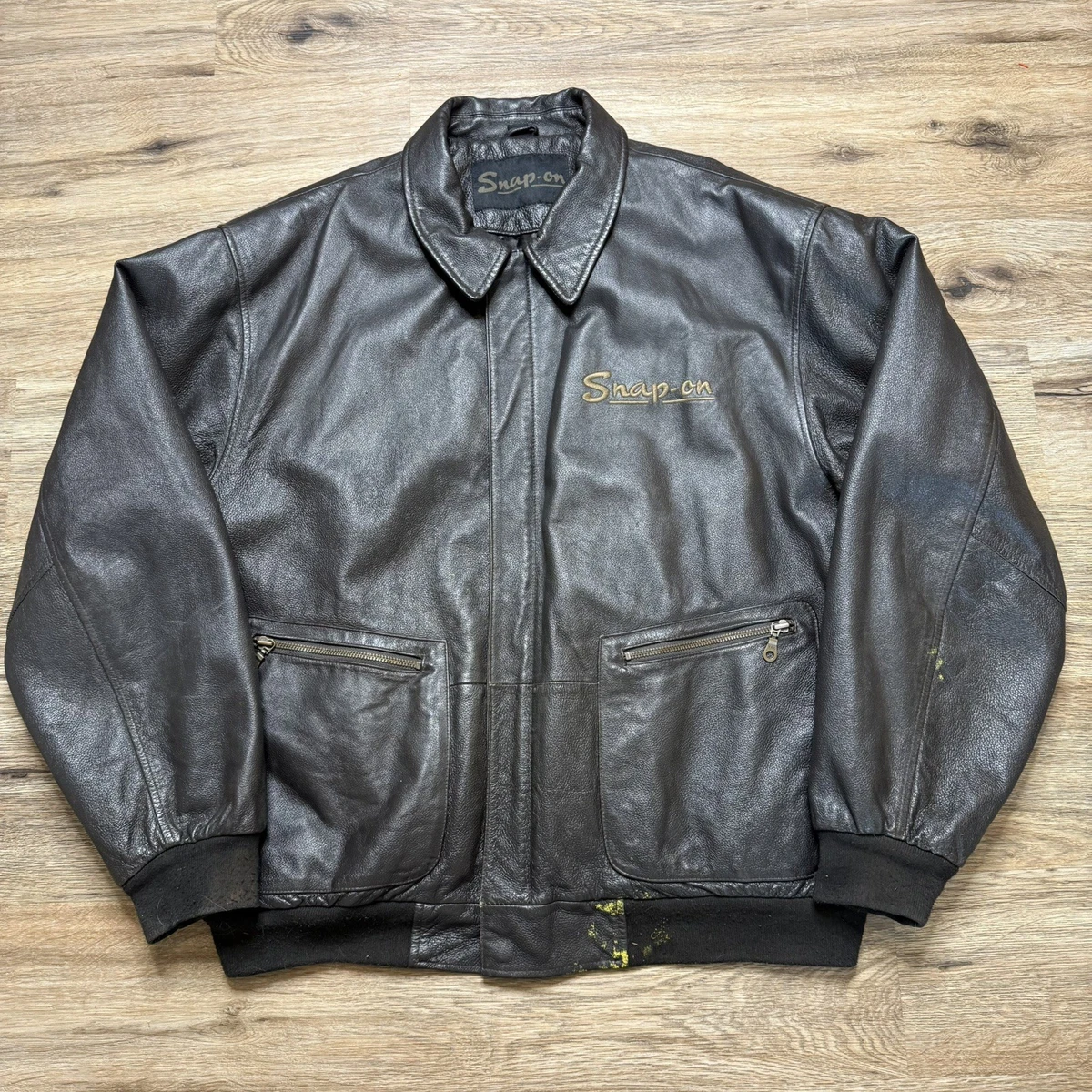 ライダースジャケット snap-on 25+ Snap-on Leather Outer Shell Coats, Jackets & Vests for Men for