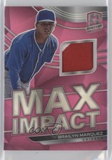 2021 Spectra Max Impact Materials Neon Pink Prizm 19/20 Brailyn Marquez 0nr3