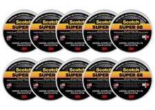 Scotch Super 88 Heavy-Duty Grade Electrical Tape: 3/4  x 66   Black  10 Rolls