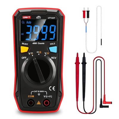 UNI-T Residential Multimeter Kit UT123T Digital Voltmeter Ohm Meter 4000 Counts 