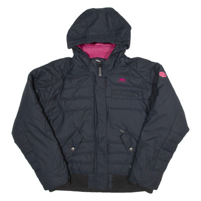 HELLY HANSEN Daunen Thermo Damen Puffer Jacke Schwarz Nylon Kapuze L