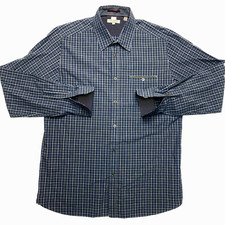 Ted Baker Shirt Mens 5 Blue Long Sleeve Contrasting Button Up