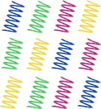 100 Pack Cat Spring Toys, Cat Spiral Spring for Indoor Cats, Colorful Plastic Co