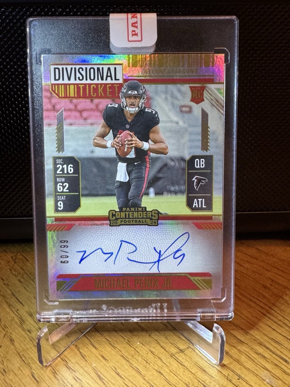 2024 Contenders #102 Michael Penix Jr. Rookie Divisional Ticket Auto /99!