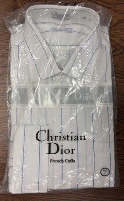 Vintage Christian Dior Plus de Coton Men s Button Down Shirt w/French Cuffs USA