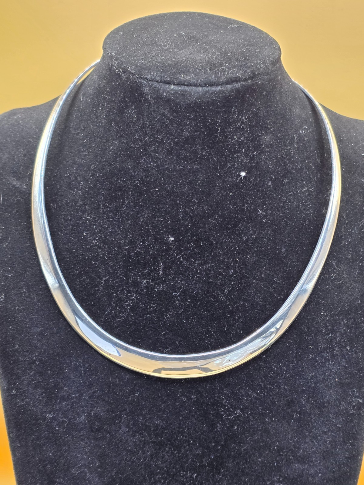 ss collar ring chocker solid Silver 16inch  1oz - image 8