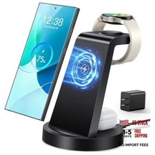 Wireless Charger for Samsung: 3 in 1 Wireless Charging Station for Black