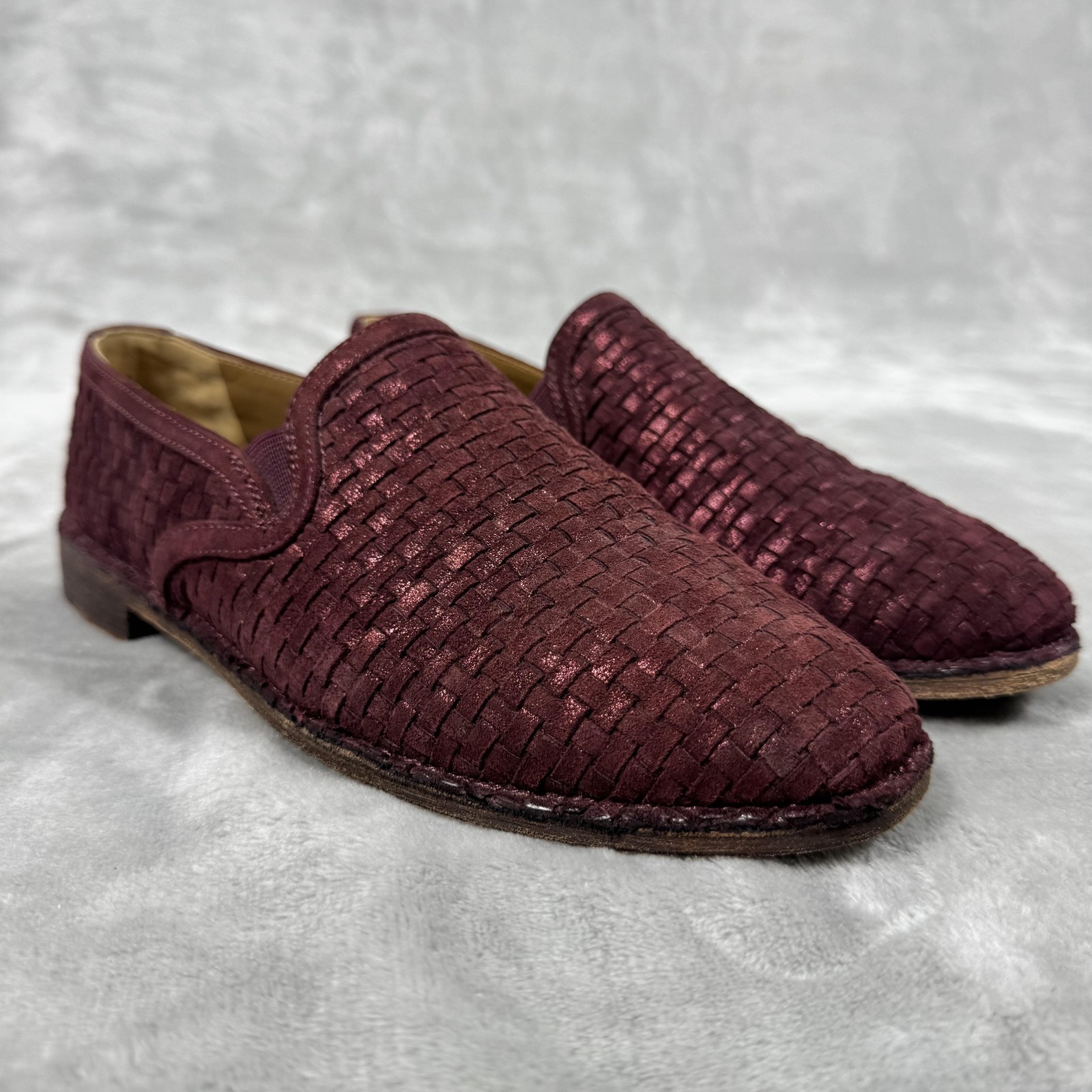 SAOLA Scarpe Trask donna taglia 7M mocassini slip on tessuto scamosciato suola pelle comode