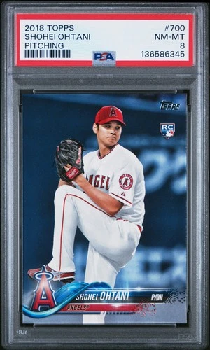 2018 Topps Shohei Ohtani #700 "Pitching" Rookie Card PSA 8 NM-MINT