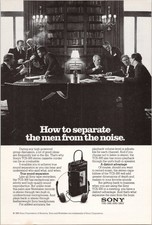 Sony TCS-300 Stereo Cassette-Corder Vintage 1980 Print Ad Black White