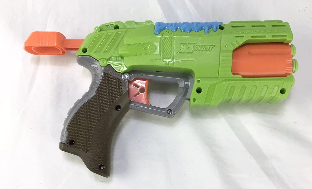 Nerf X shot Rapid fire Toy Green Pistol eBay