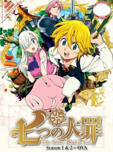 Nanatsu no Taizai Siedem grzechów głównych sezon 1-2 + japońskie anime OVA DVD angielski - Zdjęcie 1 z 3