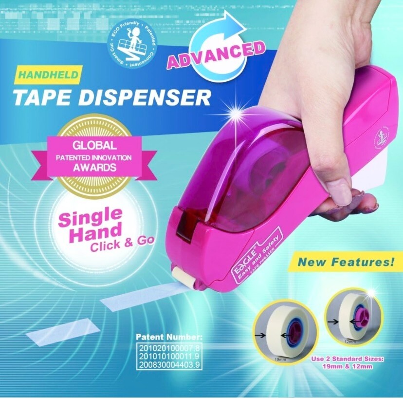 Handheld Tape Dispenser automatically dispenses and cuts tape to your liking-image
