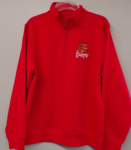 NCAA Nebraska Corn Huskers Basketball Mens 1/4 Zip Pullover XS-4XL, LT-4XLT New - Picture 2 of 10