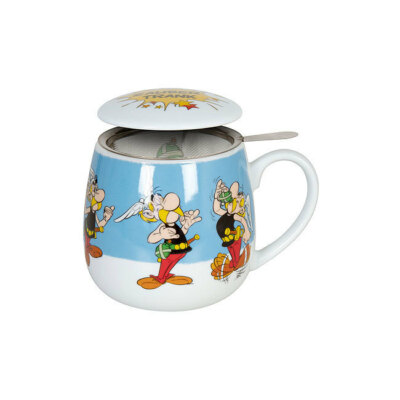 Asterix Zaubertrank Kuschelbecher mit Sieb und Deckel Teebecher Teetasse Könitz