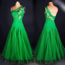 Latin Ballroom Dance Dress Modern Salsa Waltz Standard Long Dress F084 2 Colors
