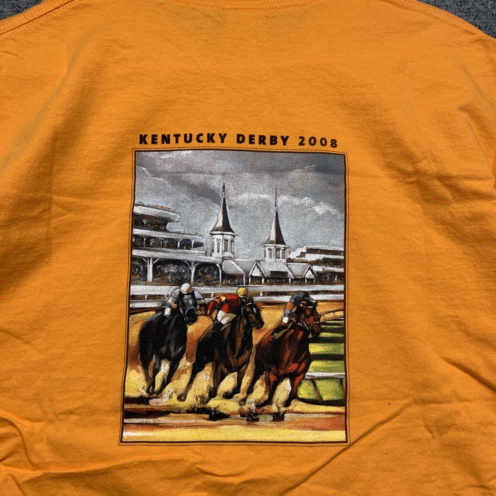 ALTRA T shirt Kentucky Derby Adulto Taglia Extra Large Arancione Maniche Corta Uomo 2008