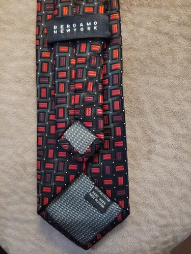 Bergamo Tie New York Necktie Black/RedKids Boys CLIP-ON - Picture 6 of 7