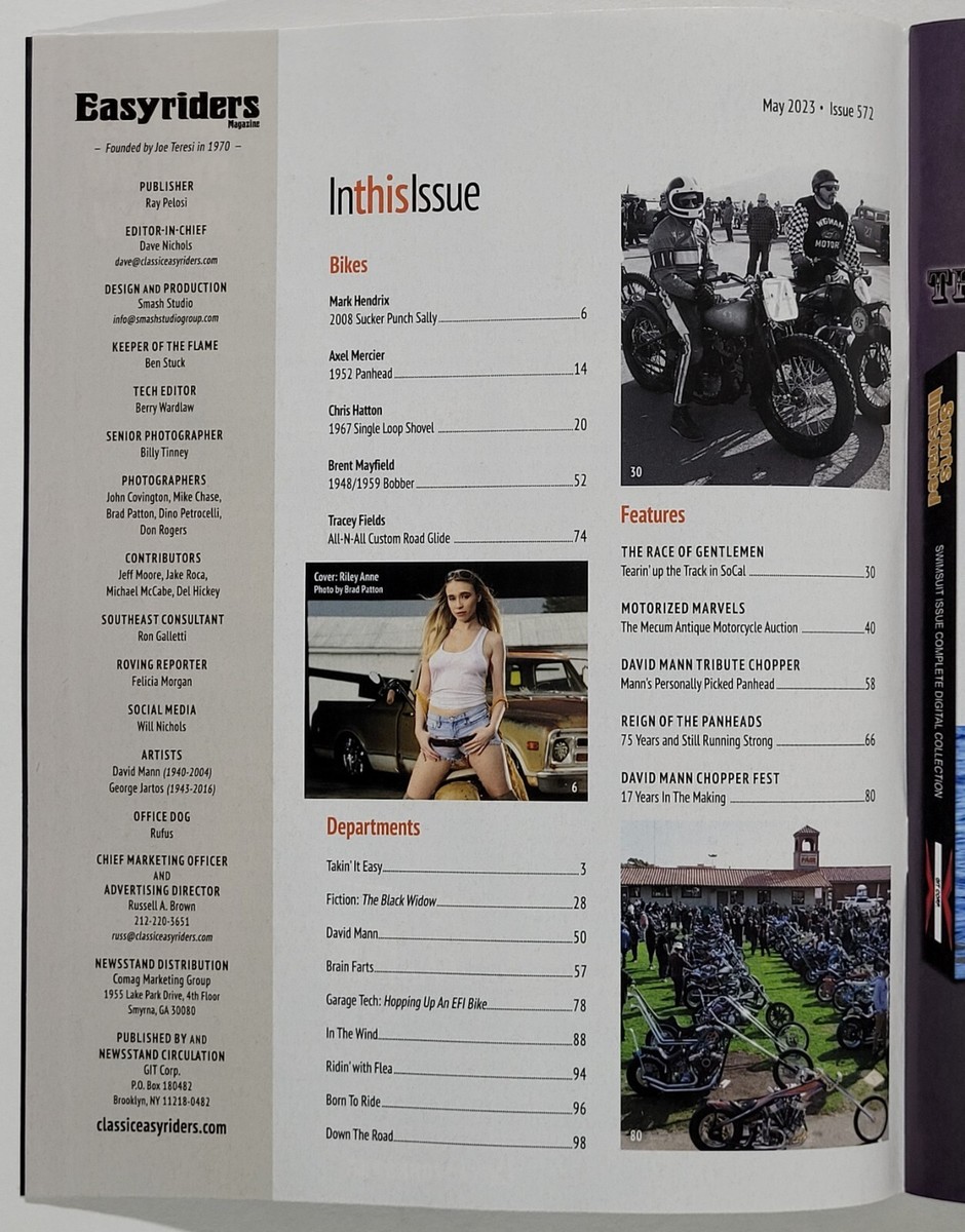ROWDY RILEY ANNE May 2023 CLASSIC EASYRIDERS Magazine # 572
