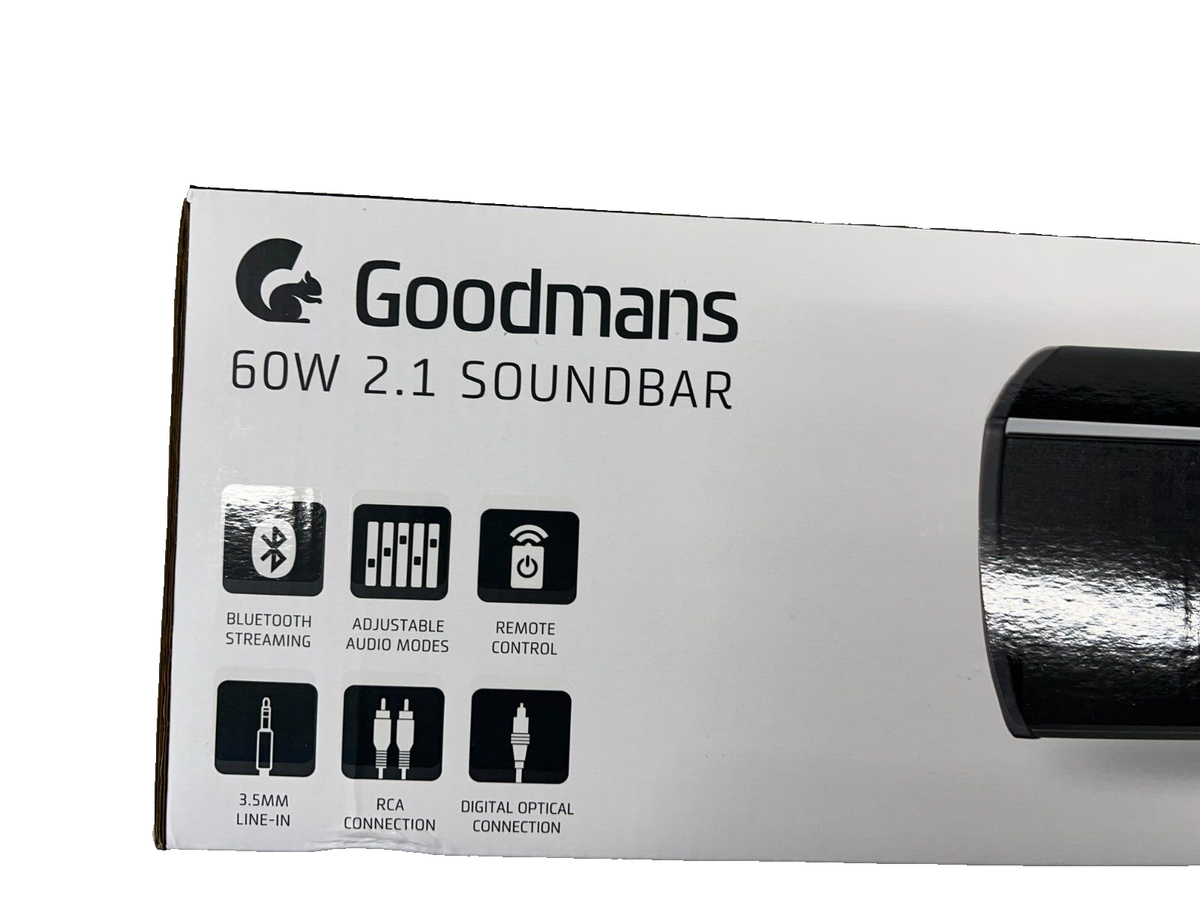 NEW GOODMANS GDSB04BT60 60W BLUETOOTH SOUNDBAR UK - Main Image