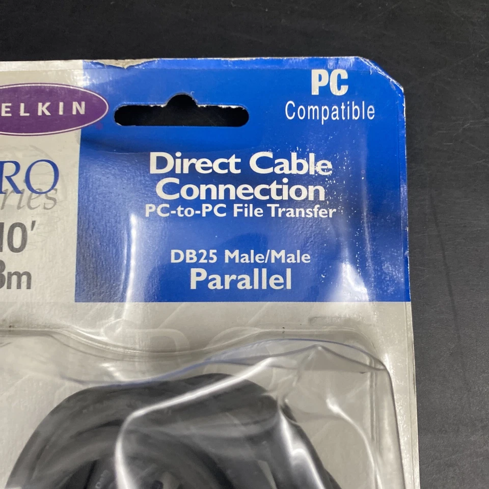 Belkin Pro Series 10 Foot Direct Cable Connection PC To PC Transfer DB25 Male - Image 3 of 4