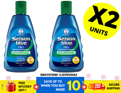 SELSUN BLUE Pro Anti-Dandruff Shampoo Extra Moisturizing 200ML ( X 2 )