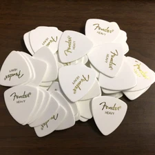 (72 pack) Fender HEAVY White Celluloid 346 Shape Guitar/Bass Picks 198-0346-580