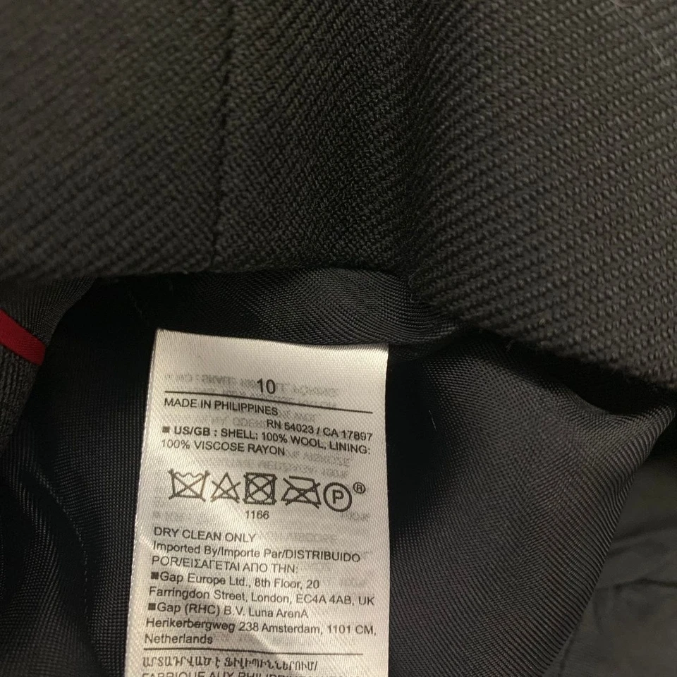 Blazer para mujer BANANA REPUBLIC Lido de lana italiana esculpida talla 10 Foto 4 de 4