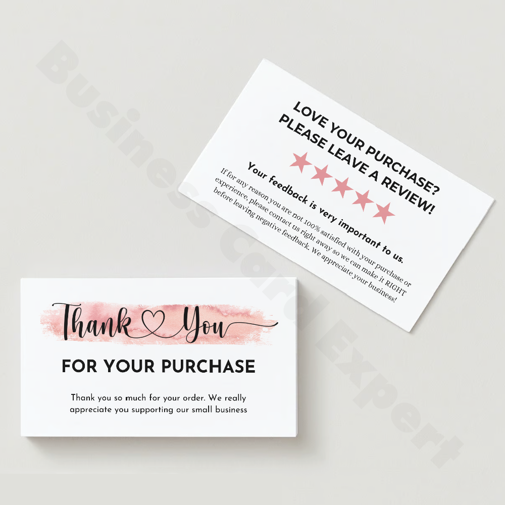 Double Sided Thank You Card
