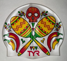TYR Silicone Wrinkle Free Racing Swim Cap Cinco De Mayo New