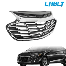 LABLT Front Upper Bumper Grille Grill Black W/Chrome For Chevy Cruze 2019-2020