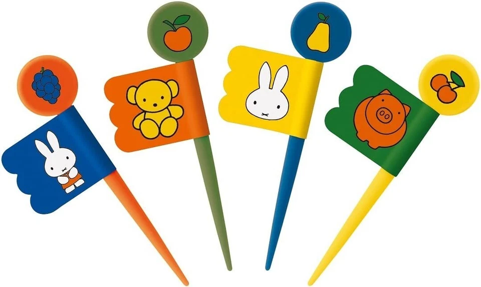 Skater LKP2 Miffy Flag выбирает 12 шт. для ланч-бокса бенто ABS смола ЯПОНИЯ - Изображение 2 из 4