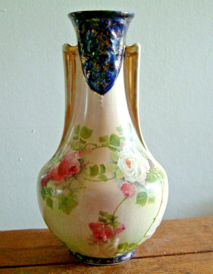 PHOENIX WARE T. FORESTERS HANDBEMALTE PORZELLAN VASE