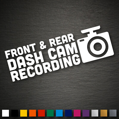 21784 Dash Cam recording Aufkleber 200x61mm Front Rear Kamera Video Auto Sticker
