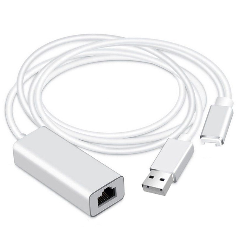 For iPhone 6 7 8 X 11 12 iPad to RJ45 Ethernet LAN Wired Network 