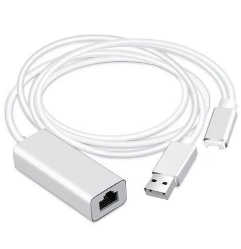 For iPhone 6 7 8 X 11 12 iPad to RJ45 Ethernet LAN Wired Network Cable Adapter