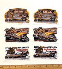 Set of Six SNAKE and MONGOOSE TOM MCEWEN 1978 US NATIONALS Sticker Decal Set