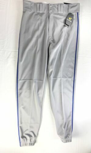 Easton Boys Rival 2 Piped Baseball Pants Gray Navy Blue Pockets