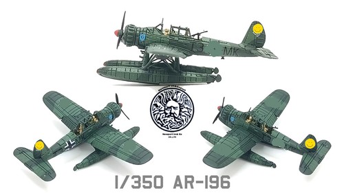 Kit modelo hidroavión Arado AR-196 de alta precisión 1:200/350/700 de la Armada de Alemania - Imagen 20 de 25