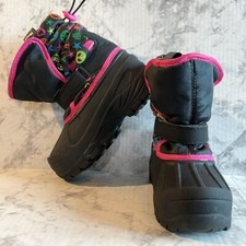 Girls Athletech Winter Snow Boots Toddler Size 12 Slip On Fleece Lined