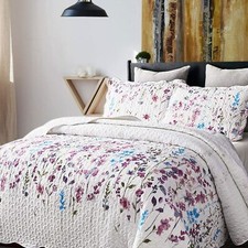 Sham, Lilac and Flowers 1 Standard Pillow Sham