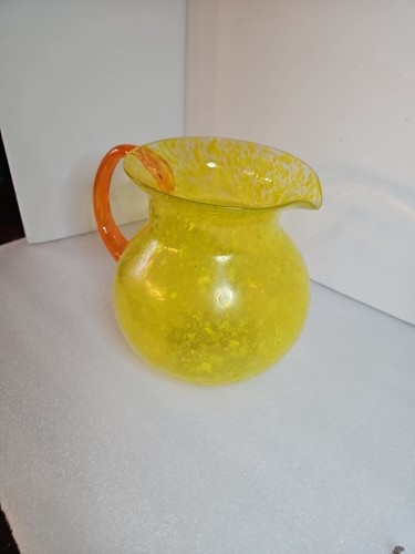 Rare 1950'S KOSTA BODA HEAVY "FRUTERRIA SERIES" YELLOW, ORANGE SPECKLED ART... - Picture 14 of 16