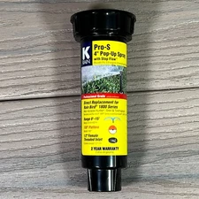 K-Rain Pro-S 4" Pop Up Sprinkler 180 w/ Stop Flow 1/2" Inlet  8-15' Range, 180°