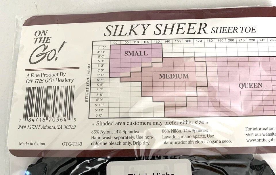 Top On The Go de encaje negro hasta el muslo sedoso transparente pierna y punta reina negro nuevo Foto 3 de 4