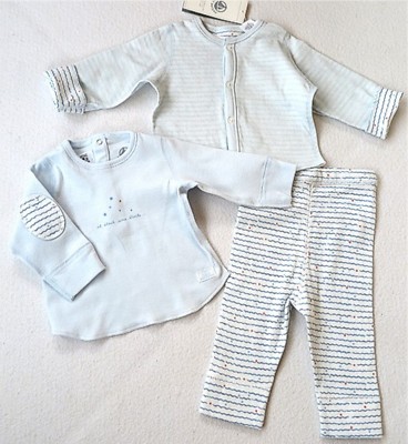 PETIT BATEAU 3-Teiler/Shirt, Hose,Jacke,  hellblau  Gr.60/3 M. NEU ANGEBOT