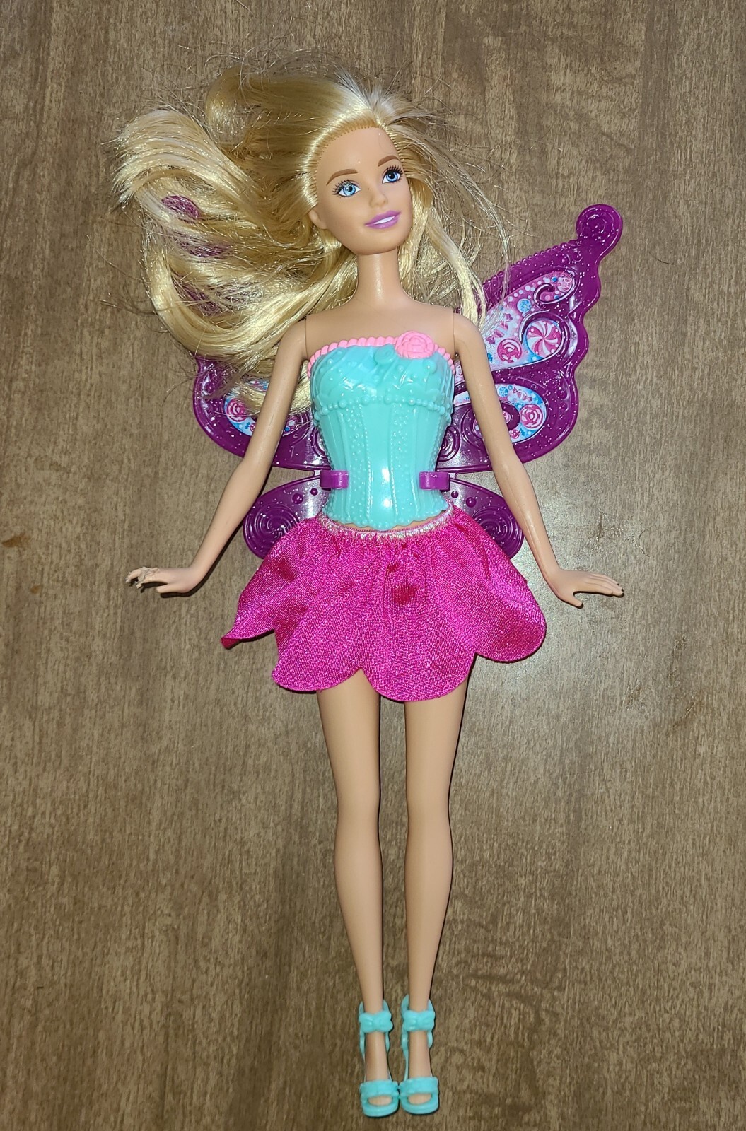 Barbie Doll 1999 Mattel With Wings, Outfit Hand Damage Blonde Hair Blue Eyes 11