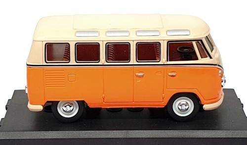 Cararama 1/43 Scale CARA07 - VW Volkswagen Microbus - Orange/Beige - Picture 3 of 5