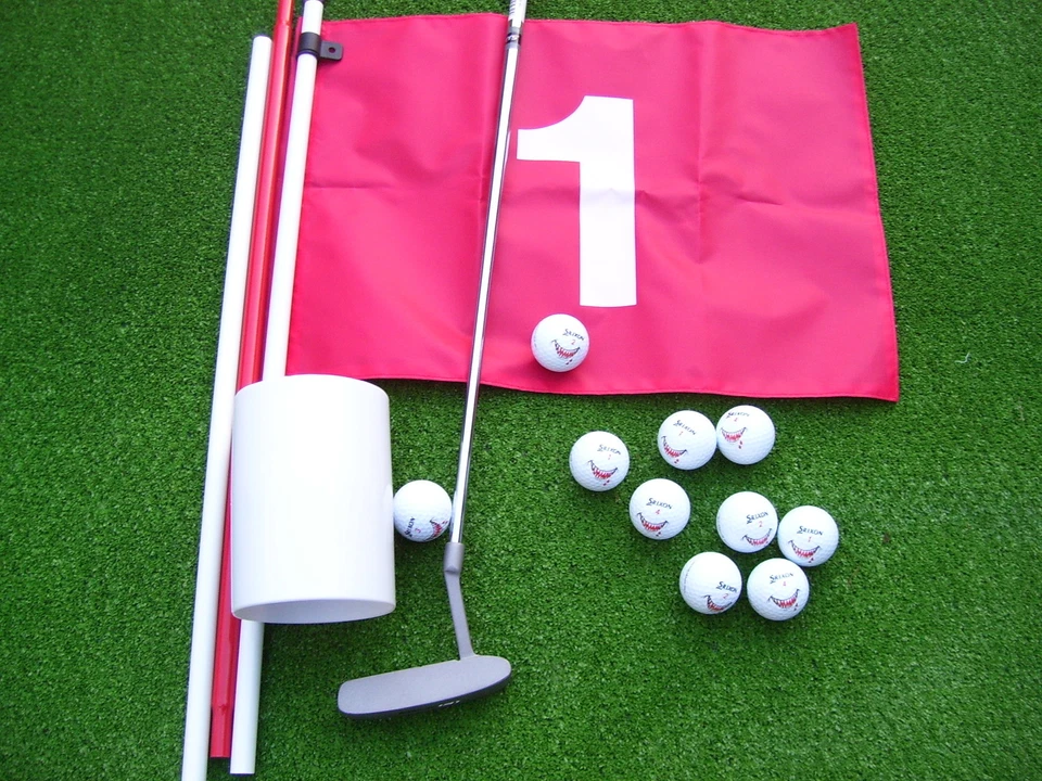 MARKENLOS Golfschläger ( Putter ) + 12 Srixon Shark Golfbälle + Golffahne