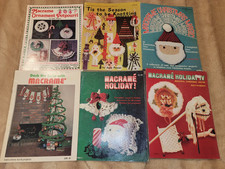 Lot of 6 Vintage Macrame Christmas Home D cor Pattern Instruction Books