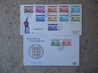 GUERNSEY 1977 POSTAGE DUE SET OF 12 ON TWO FIRST DAY COVERS